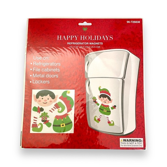 NEW Christmas Holiday Santa Elf Large Magnet Xmas Decoration Seasonal Decor NIP - Picture 1 of 3